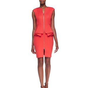 NWT Ted Baker Structured Zip Peplum Dress
